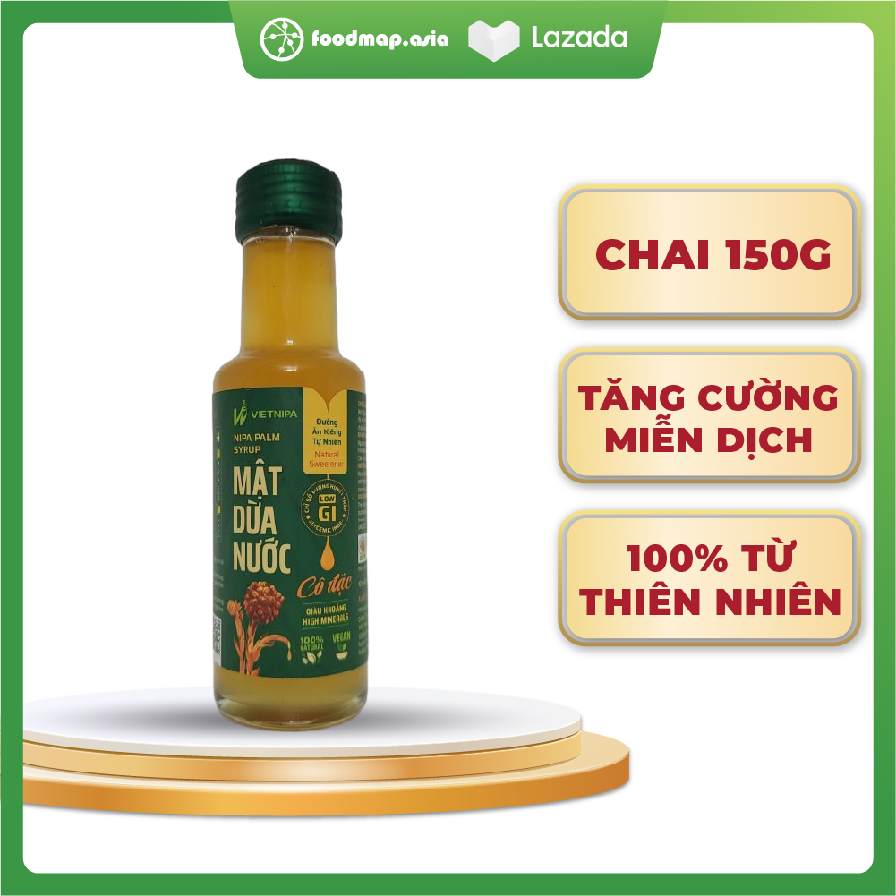 Mật dừa nước cô đặc - vietnipa - chai 150g