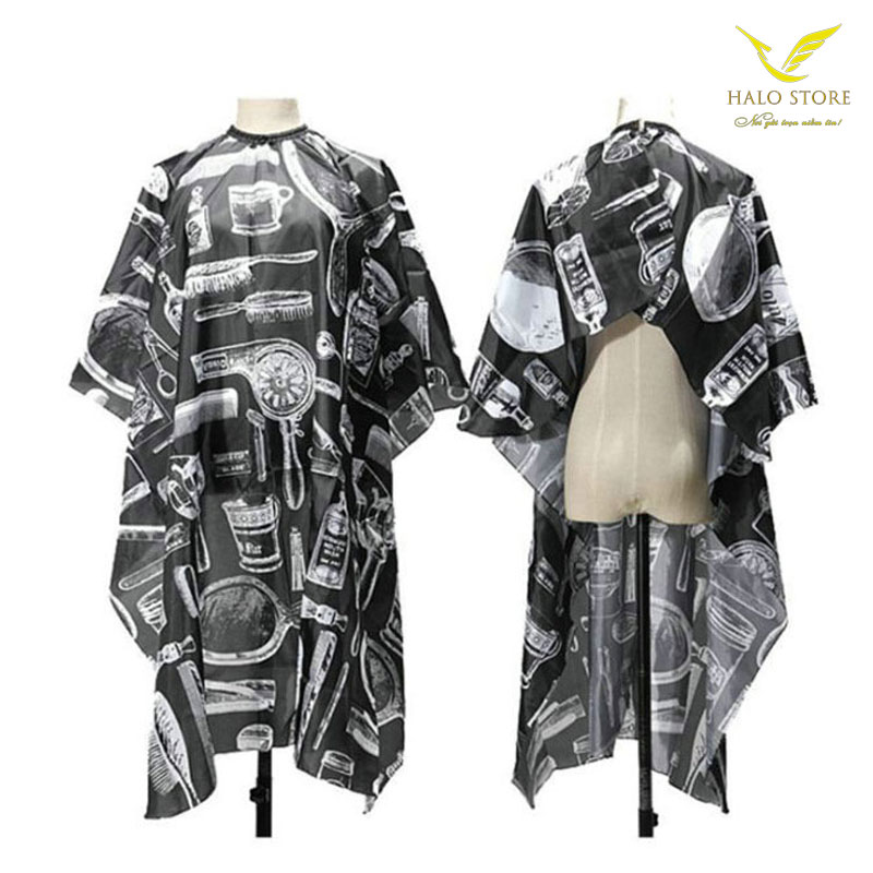 Áo choàng cắt tóc cho salon 140x160 cm _ khăn trùm cắt tóc barber - ac01
