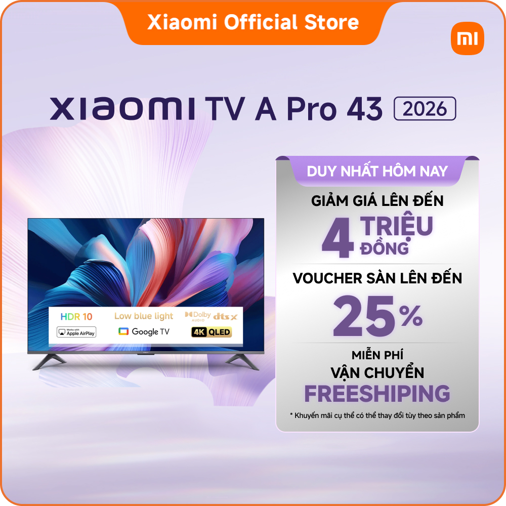 Xiaomi Tv a Pro 43'' 2026 |   High-Brightness 4K Qled Display with Motion Smoothing Technology |   Immerse Yourself in Sound with Dolby Audio ™   & Dts:X