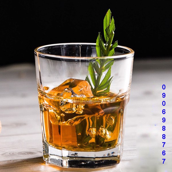 Bộ 6 Cốc Ly Thủy Tinh Thái Lan Đẹp Cafe Cốt Dừa Giá Rẻ Ug-389 (306ml)