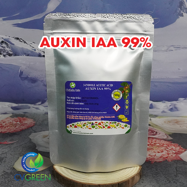 [HCM]Auxin IAA 98% (3-Indole acetic acid) (gói bột 50g)