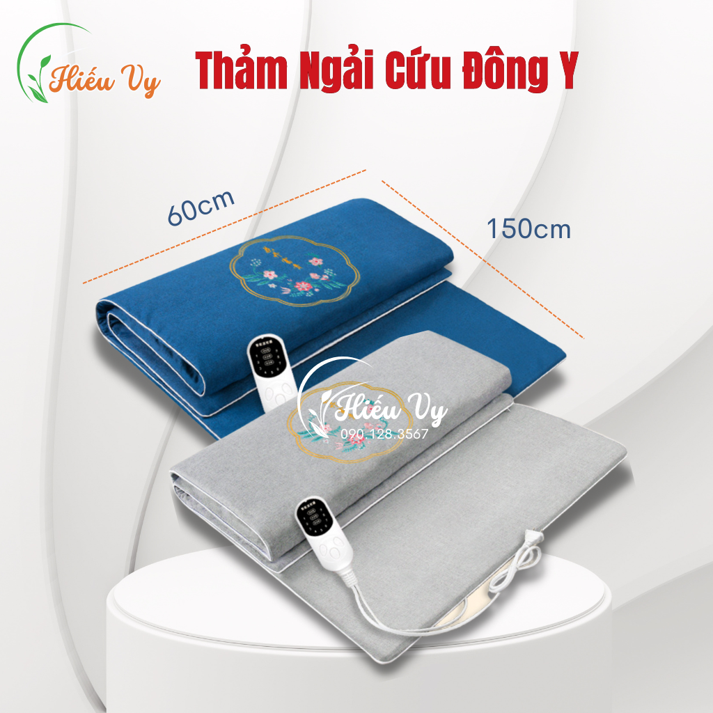 Thảm ngải cứu đông y Trung Hoa 60*150cm sưởi ấm, giảmị đau mỏi vai gáy | Đệm sưởi điện ngải cứu đông y