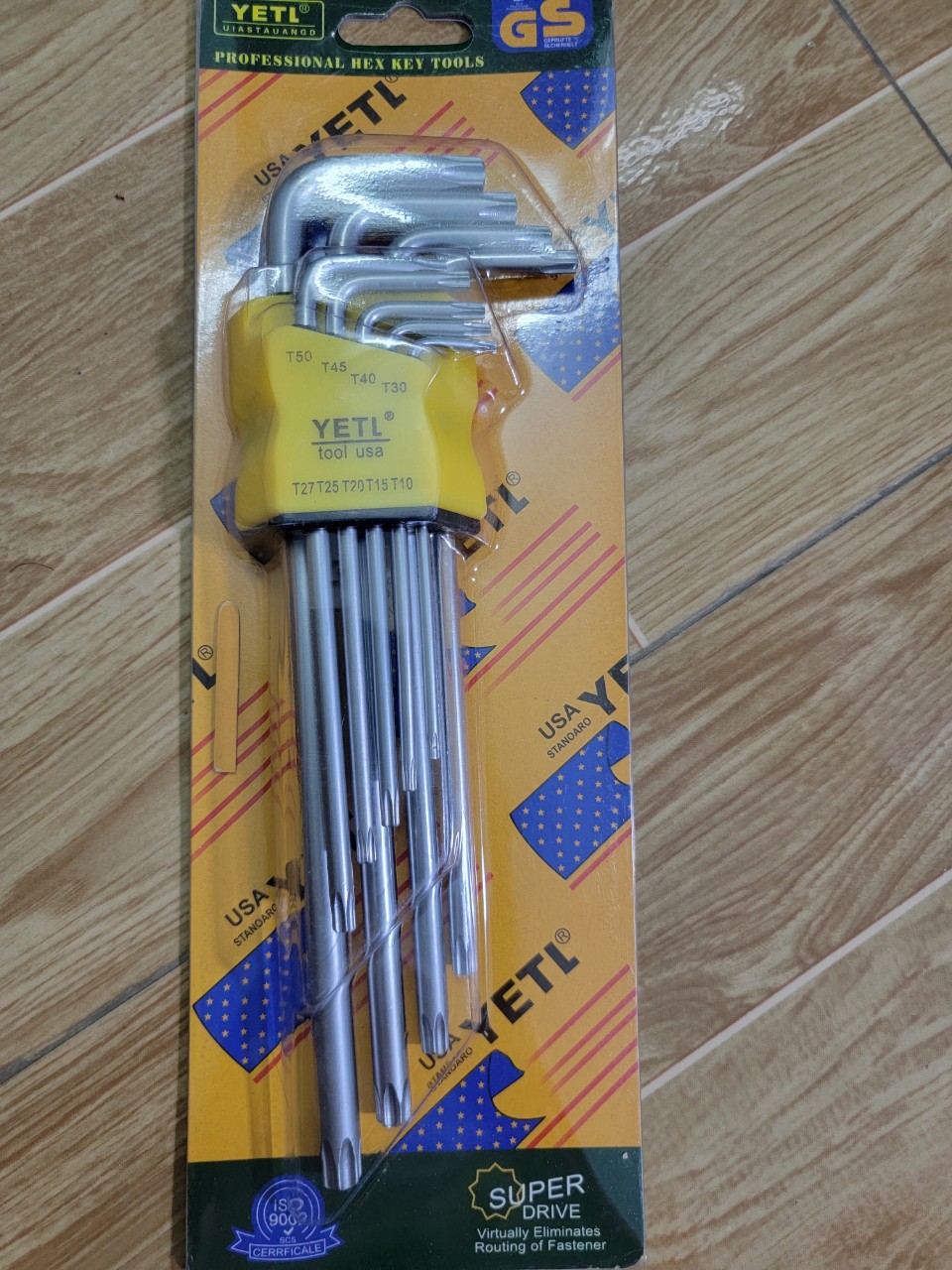 Bộ lục giác đầu hoa thị, đầu bi 9 cây yety