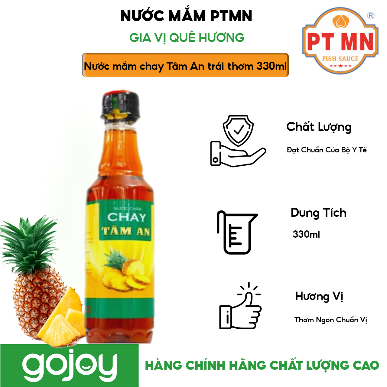Nước mắm chay Tâm An trái thơm 330ml GIA VỊ QUÊ HƯƠNG chai nhựa