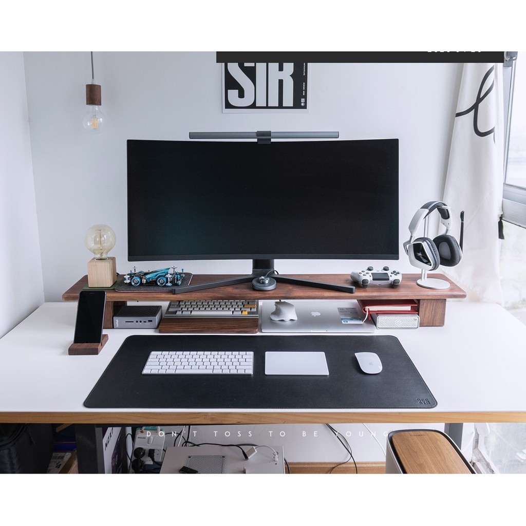 Thảm Da Trải Bàn Làm Việc DeskPad Da Size Lớn 120x50, 100x50 Kiêm Miếng Lót Chuột Máy Tính Cỡ Lớn Chống Nước Cao Cấp