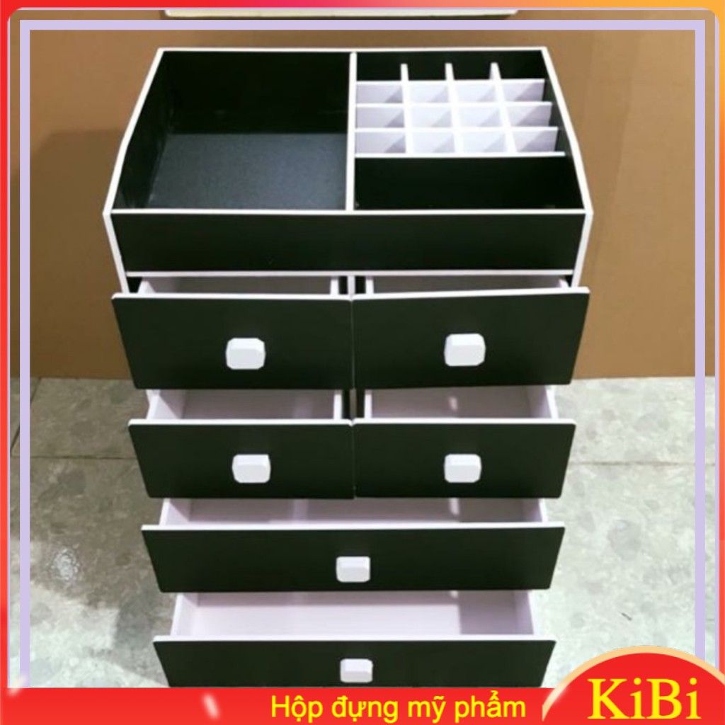 [HCM]Tủ Mỹ Phẩm 5 Tầng Đen Khay đựng son kệ đựng nước hoa đồ lặt vặt
