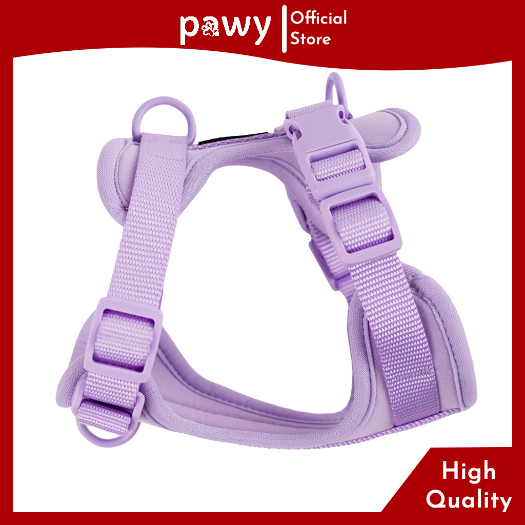Yếm dắt chó pawy - flexiwear - màu tím - dog harness