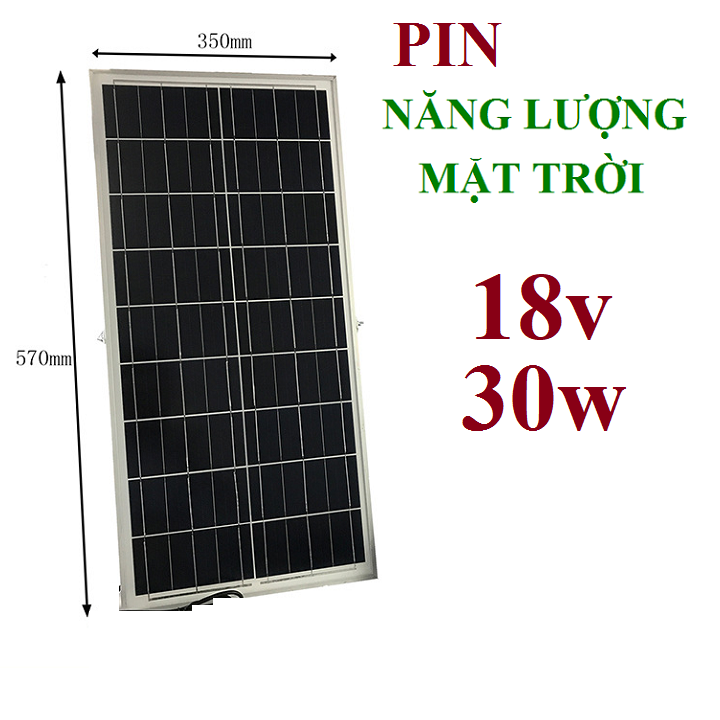 Tấm pin 35 x 57cm năng lượng mặt trời 25w 30w 12v sạc bình hoặc 18v