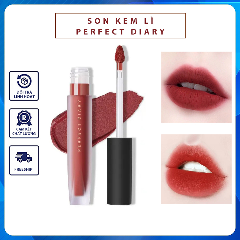 Son kem lì Perfect Diary, Son lì nội địa Trung, Son kem nhung siêu lì, siêu mịn lâu trôi 2.5g