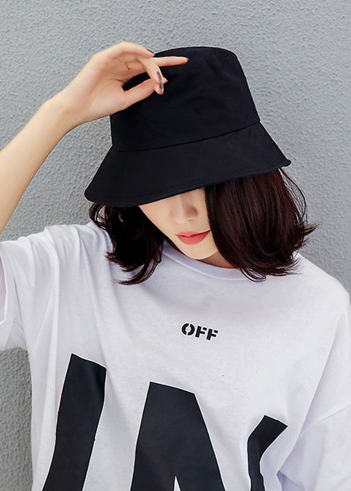 Mũ bucket trơn ĐEN mũ tai bèo đen thời trang cho bạn nam và nữ