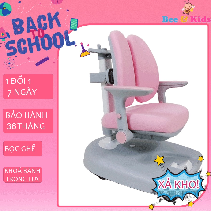 Ghế Học Sinh Thông Minh Chống Gù Chống Cận Kaiser Y007, Ghế Ngồi Học Điều Chỉnh Độ Cao Chất Lượng Giá Rẻ (Tặng Bọc Ghế)