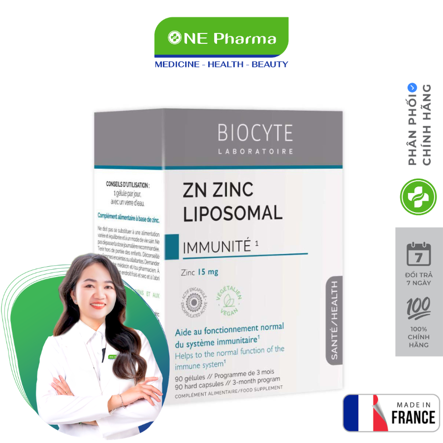 Viên Uống Biocyte Zn Zinc Liposomal Bổ Sung Kẽm Cho Cơ Thể - 30 Viên/90 Viên