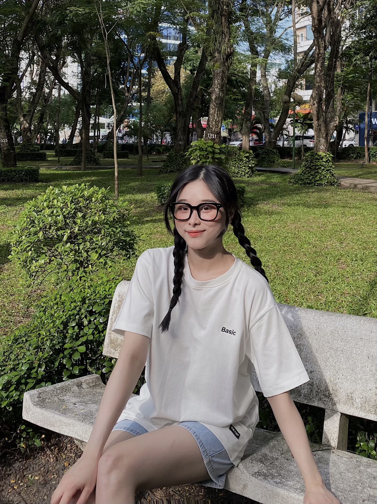 Áo thun trơn tay ngắn the ciu - basic tee