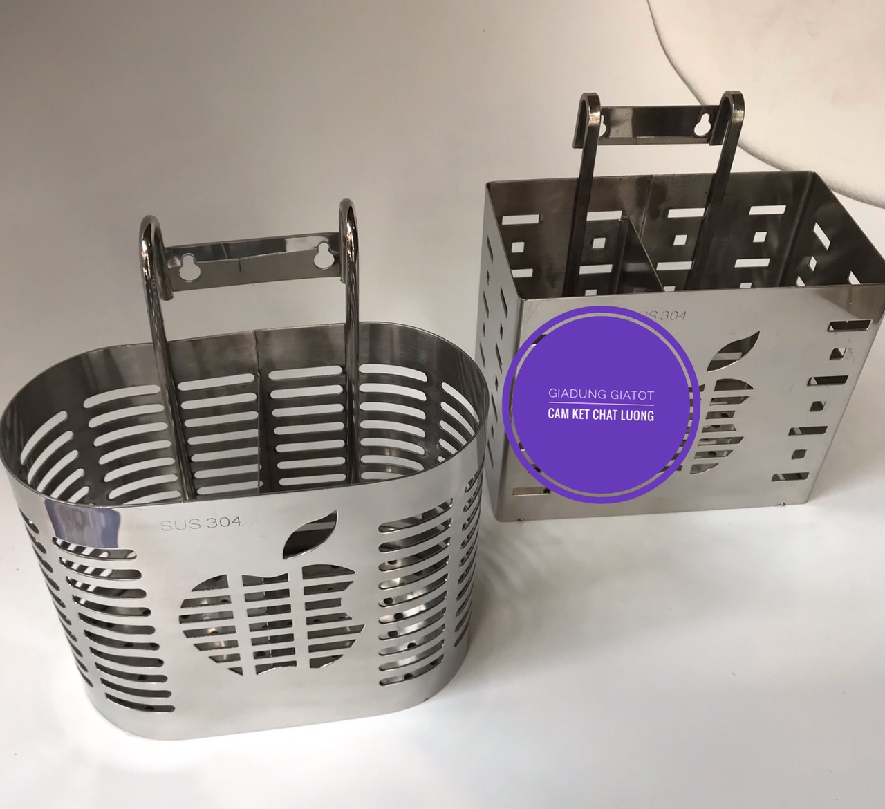 Cắm đũa đôi inox cao cấp 304, đựng đũa 2 ngăn inox cao cấp 304