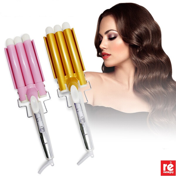 Máy bấm tóc gợn sóng, máy tạo kiểu uốn xoăn sóng nước,máy làm xoăn sóng 3 trục phong cách hàn quốc.