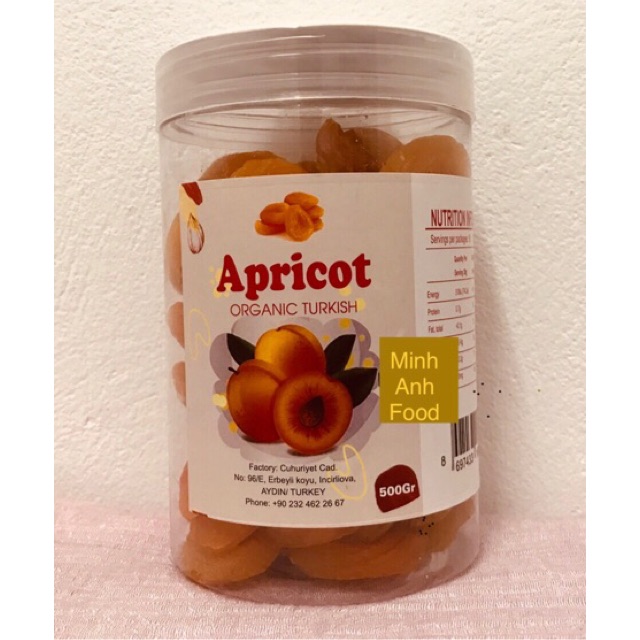 500g mơ sấy dẻo thổ nhĩ kỳ loại 1