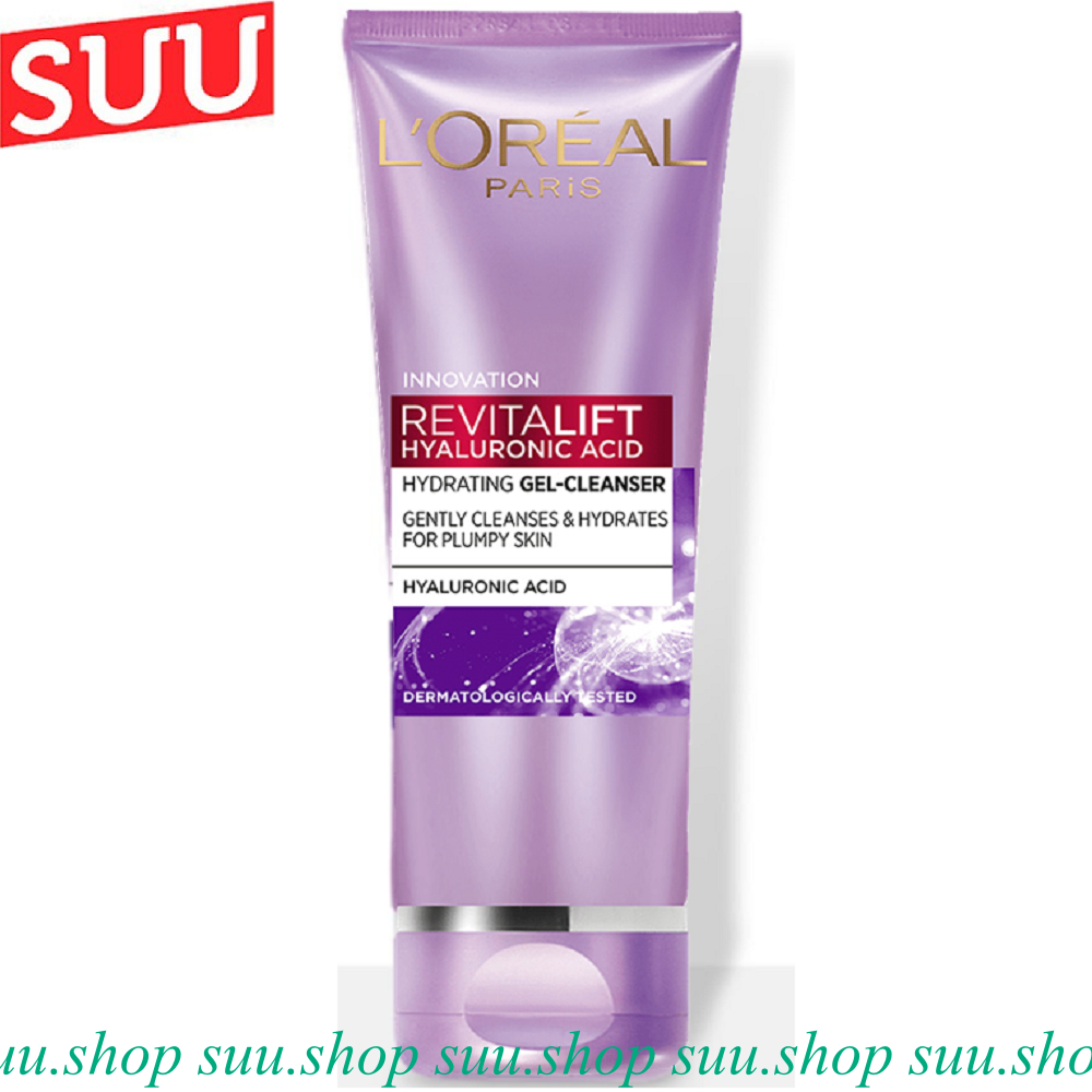 Sữa Rửa Mặt L’oreal Paris Cấp Ẩm Và Căng Mịn Da 100ml Revitalift Hyaluronic Acid Hydrating Gel-Cleanser chính hãng