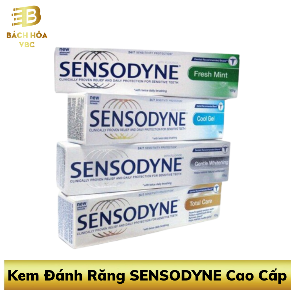 Combo 6 kem đánh răng sensodyne thái lan chống ê buốt tặng kèm 4 bàn chải đánh răng
