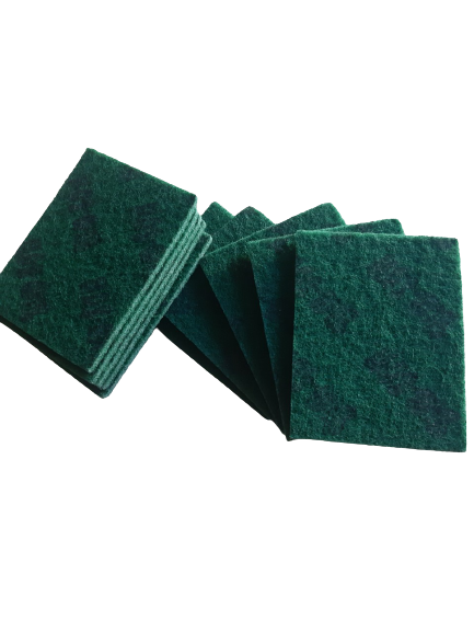 Set 10 miếng rửa chén màu xanh lá - miếng lớn.