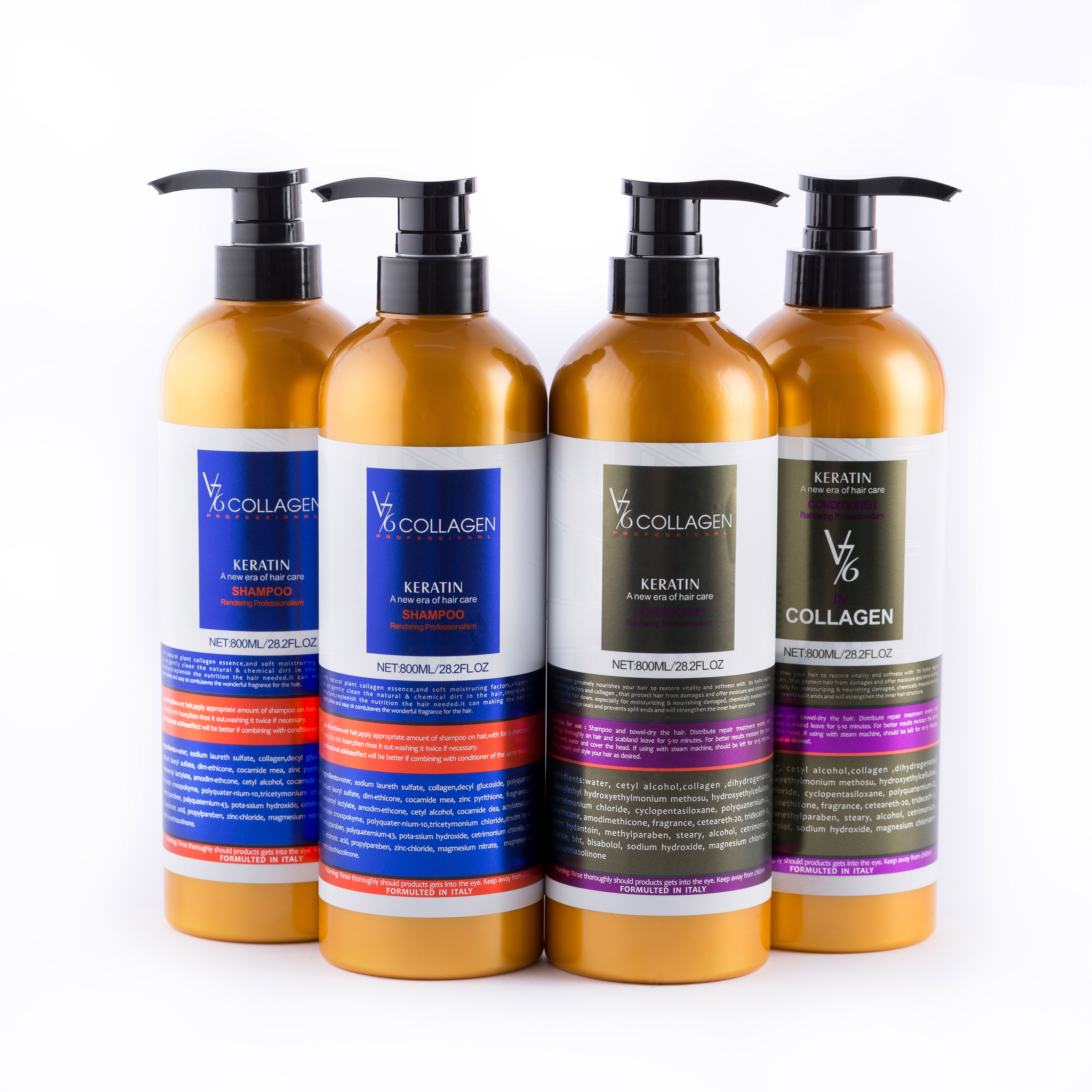 Dầu gội xả phục hồi tóc hư tổn v76 collagen italy 500-800ml