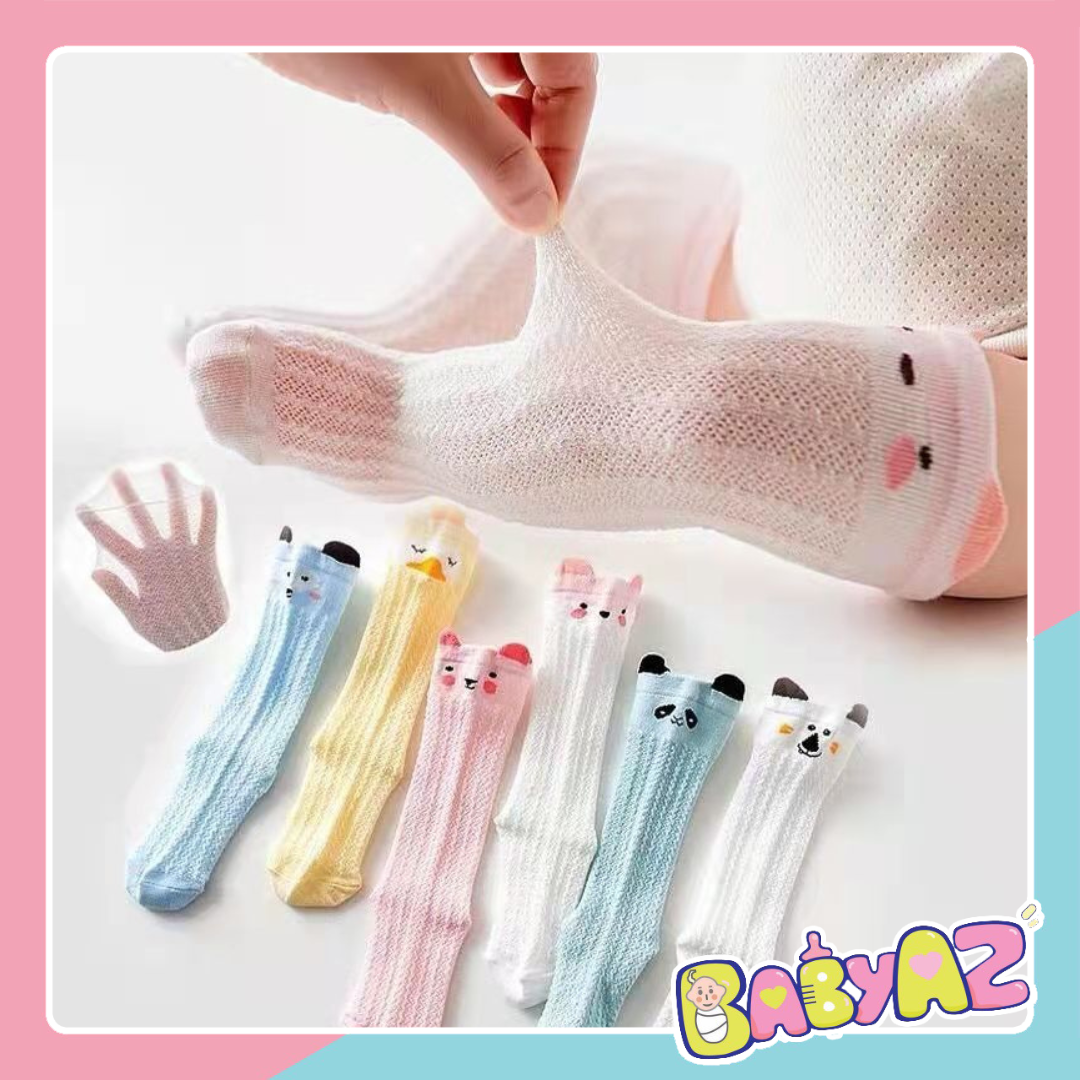 Tất lưới cao cổ chống muỗi mùa hè cho bé trai bé gái, tất bốt vớ hè thu trẻ em 0 - 3 tuổi BabyAZ.