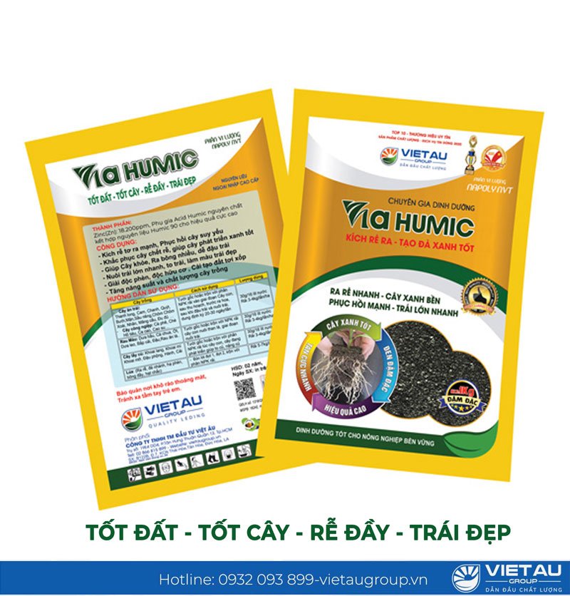 Phân bón via humic kích rễ ra - tạo đà xanh tốt ra rễ nhanh - tốt đất- xanh cây - rễ đầy - trái đẹp. gói 1kg