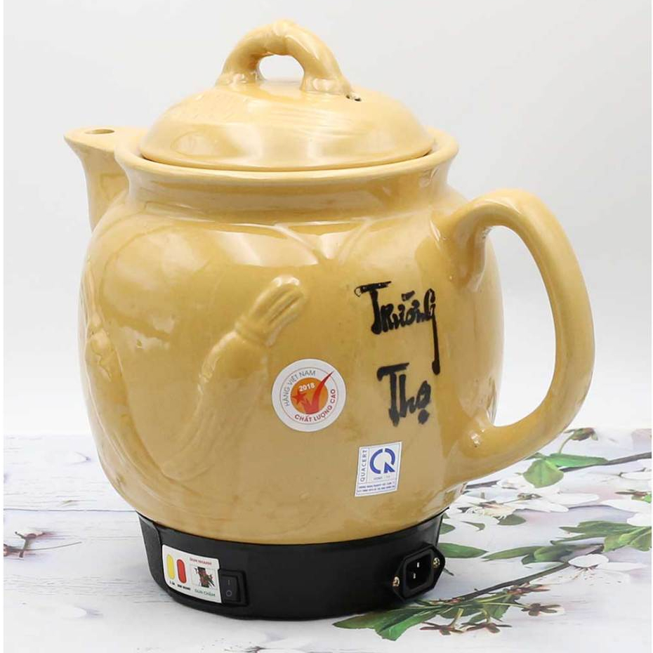 Ấm sắc thuốc bắc bằng điện Ladomax/Trường Thọ 5 lít ( Hàng cao cấp, 1 đổi 1 nếu vỡ nứt, bảo hành 12 tháng)