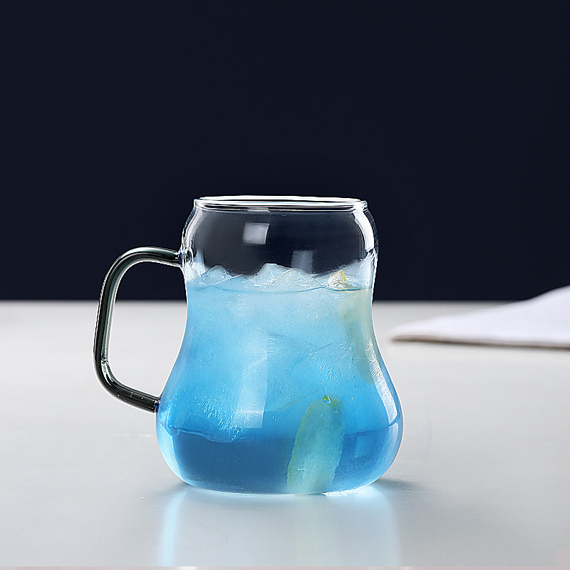 Bình nước thủy tinh 1400ml và 4 ly 230ml kiểu dáng hồ lo