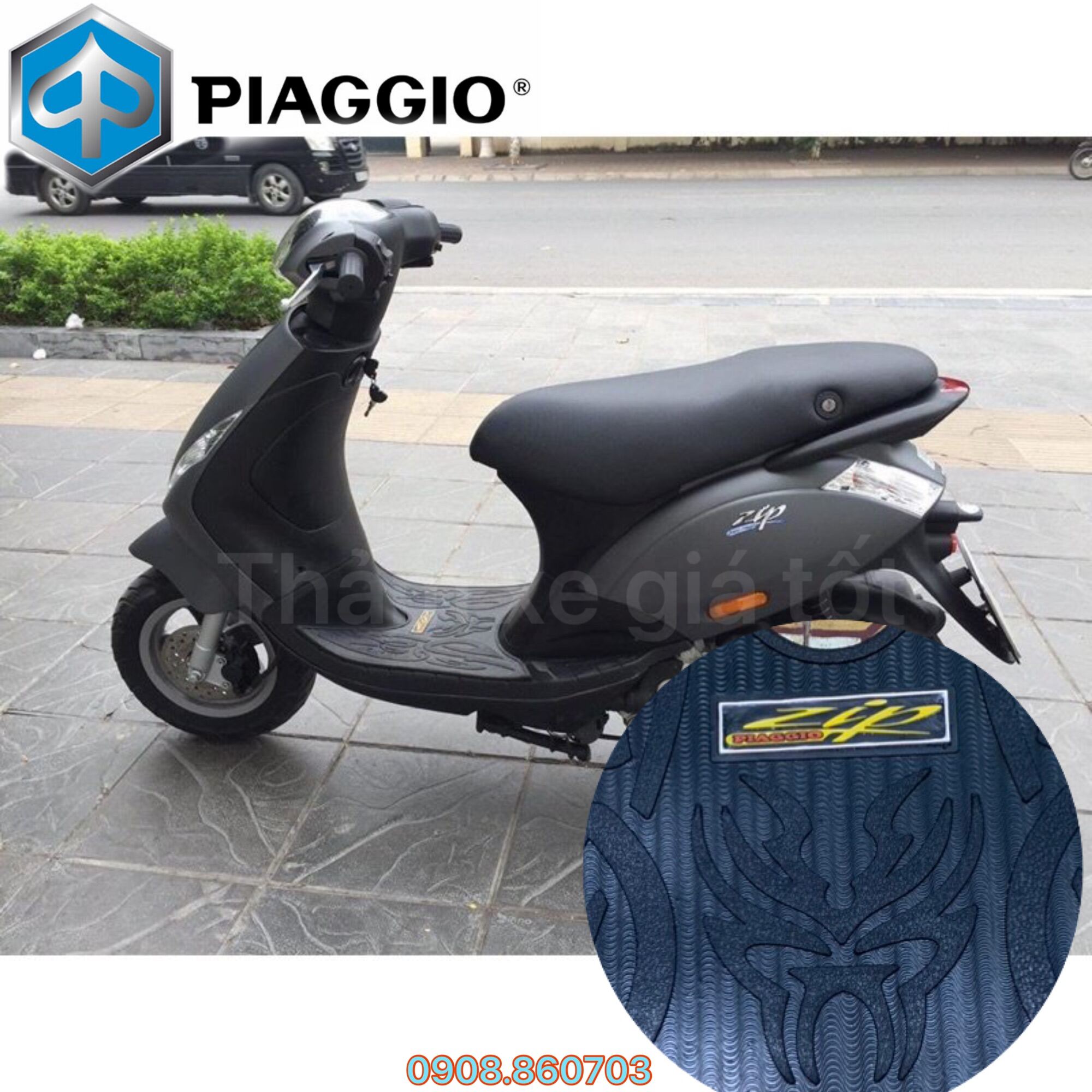 Thảm cao su lót sàn xe, thảm xe Piaggio Zip