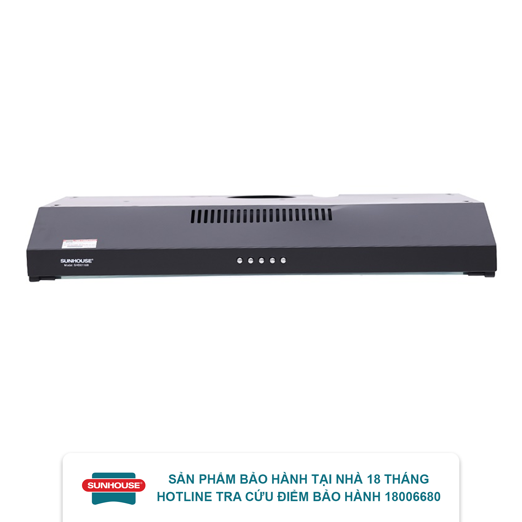 Máy hút mùi vỏ sơn sunhouse shb6118b