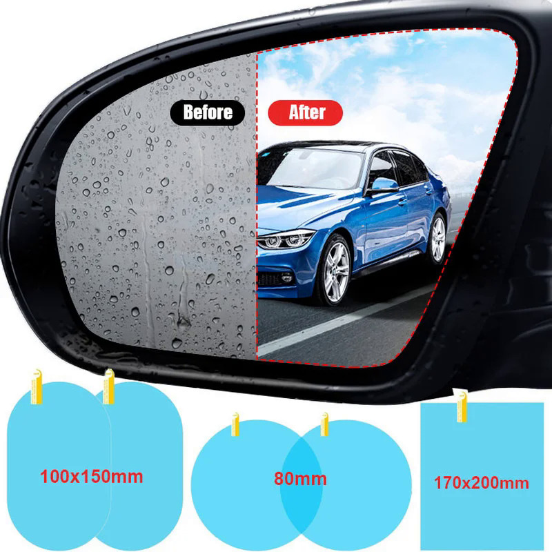 Miếng dán bảo vệ gương lái xe thông dụng cho xe hơi miếng dán chống sương mù chống mưa chống nước miếng bảo vệ cửa sổ xe hơi 2 chiếc chống nắng-777