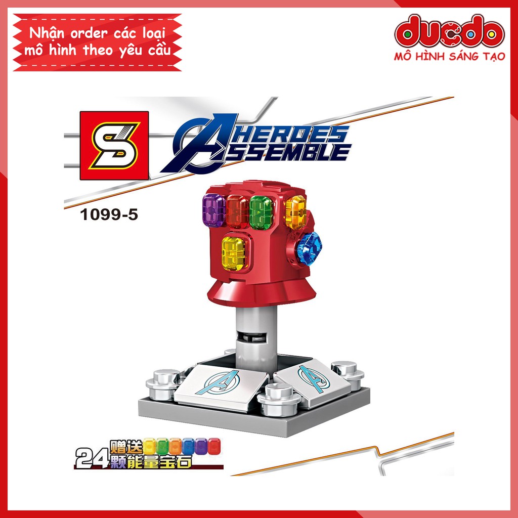 Minifigures găng tay Iron Man full đá vô cực End Game - Đồ chơi Lắp ghép Xếp hình Mô hình Mini EndGame GD212