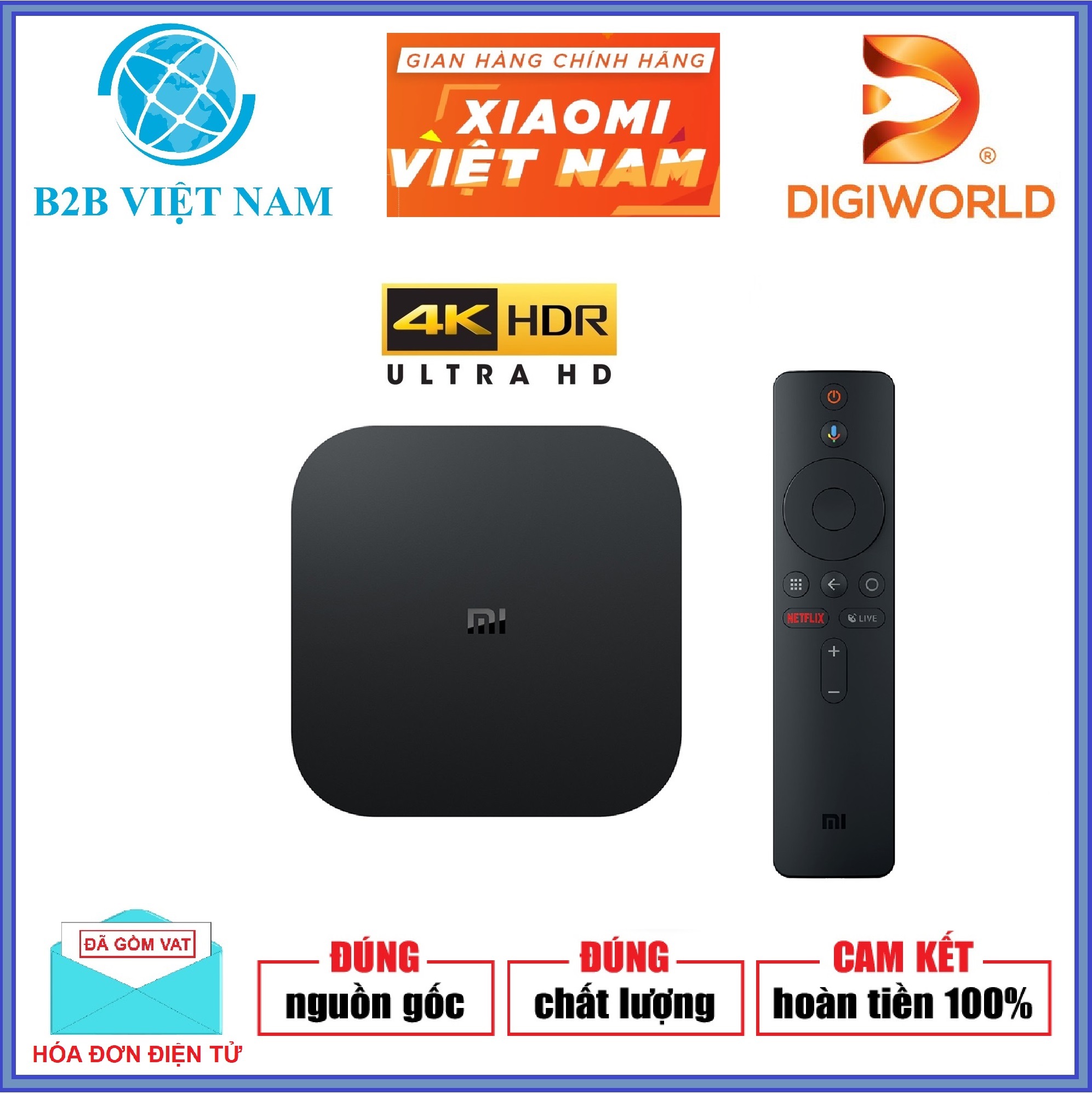 Android tv box xiaomi mibox s 4k ultra hd global /tiếng việt/ ram 2gb - hãng phân phối