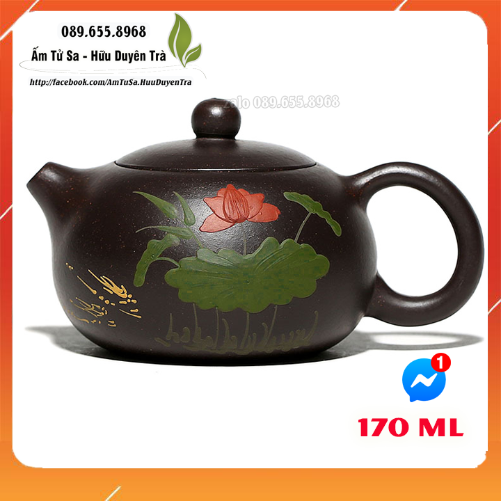 Ấm trà tử sa SEN NGỌC (cao cấp) - ấm tử sa nghi hưng dùng pha trà, trà đạo