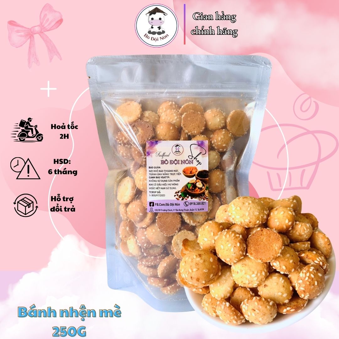 250G Bánh Nhện Mè Bò Đội Nón