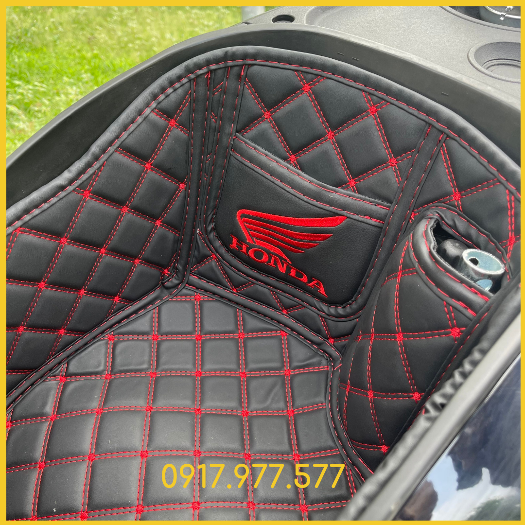 Lót cốp da cao cấp Honda Vision tất cả các đời xe, CÓ TÚi thêu logo Honda cực đẹp (đọc chi tiết sản phẩm để tránh đặt sai phân loại nhé KHÁCH)
