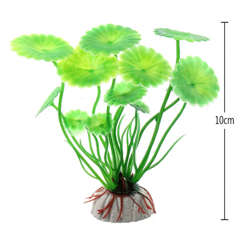 Trang trí bể cá, hồ cá Mô hình cây rong nhựa nhiều màu sắc cao 12 cm TS43 - 2