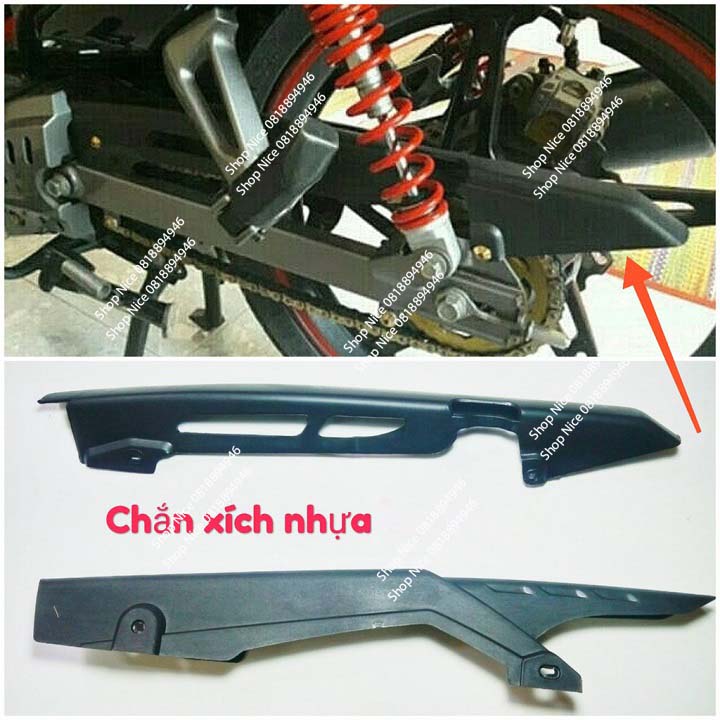 Chắn xích nhựa chế xe máy Wave, Sirius, Jupiter ... giá 1 cái