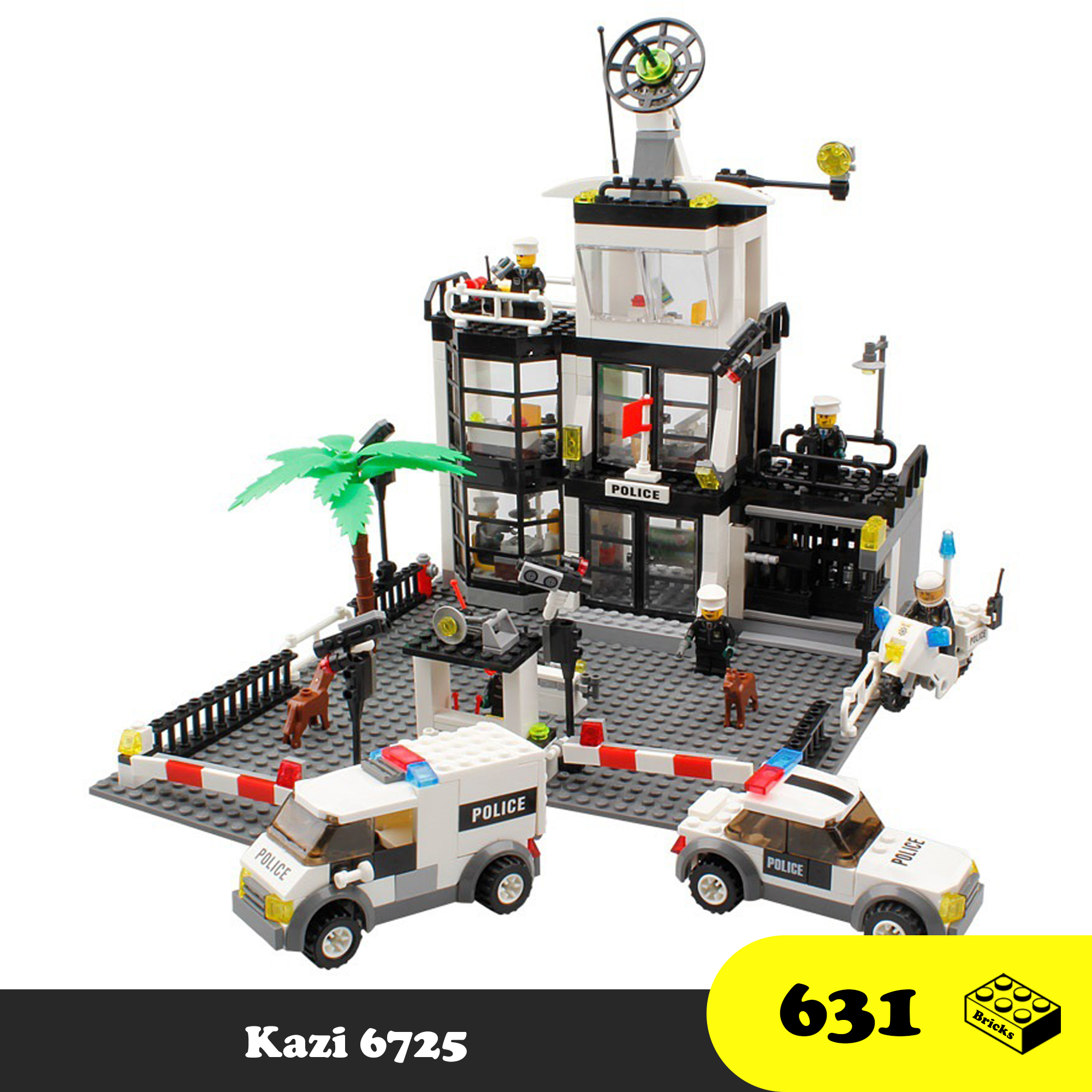 Lego Kazi 6725 Police Station - Đồ chơi lắp ráp Trạm cảnh sát thành phố 6725 - CITY POLICE SERIES POLICE
