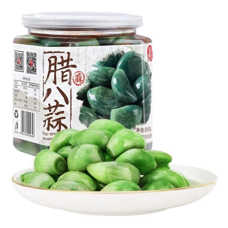 Tỏi xanh ngâm chua hủ 400gr