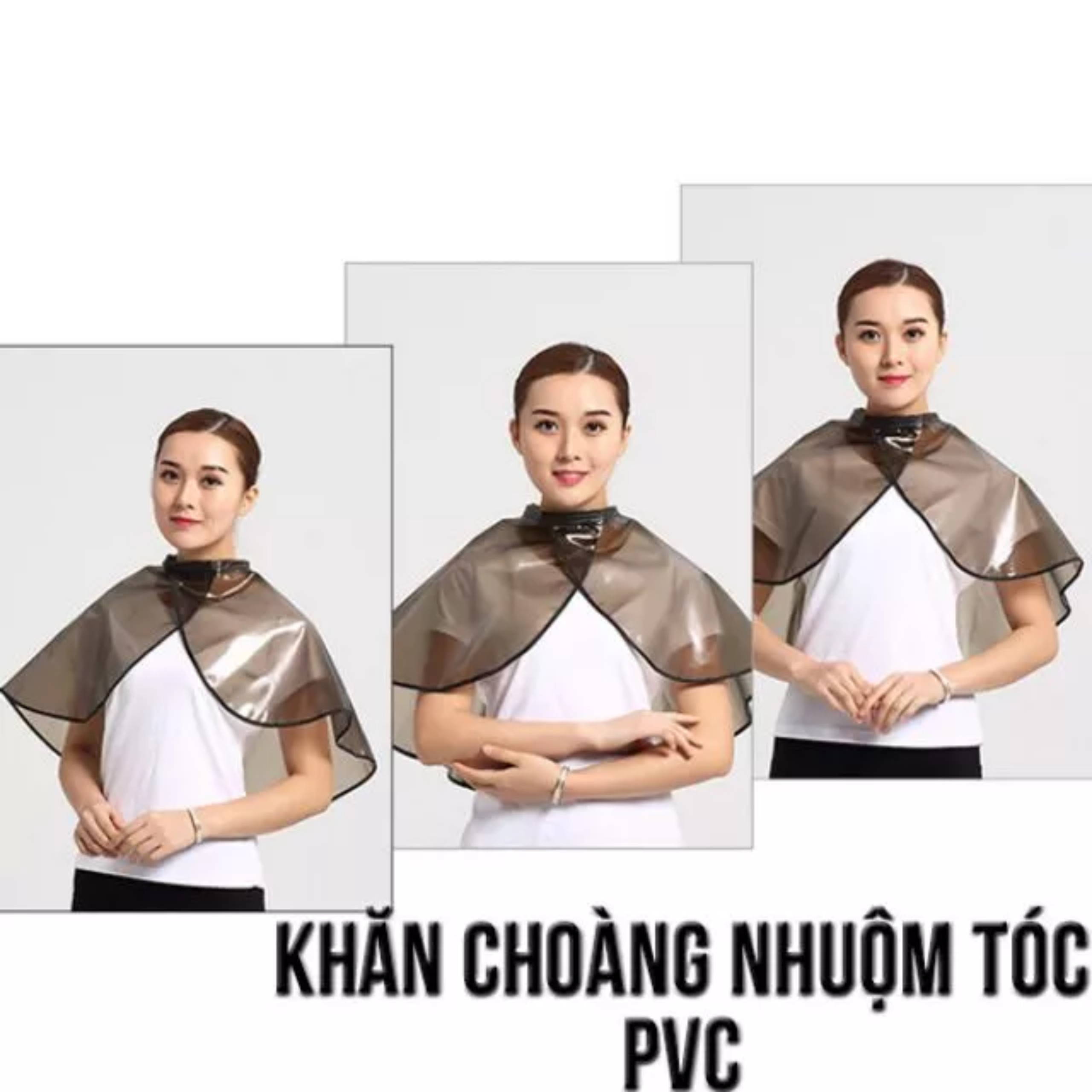 Bạt hóa chất, áo choàng nhuộm tóc, bạt nhuộm tóc dùng nhiều lần Az008