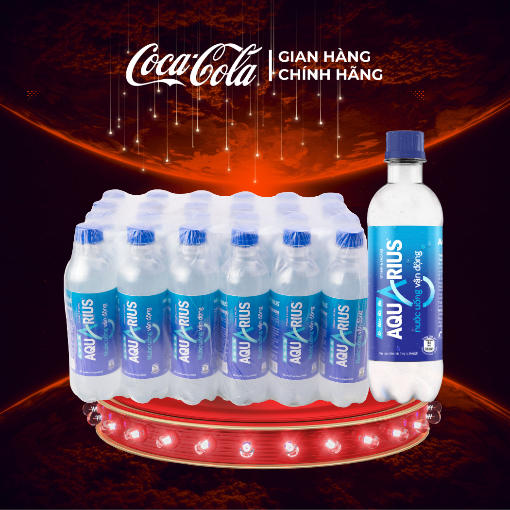 [SIÊU SALE ] Lốc 24 Chai Nước Điện Giải Bù Khoáng Thể Thao Aquarius 390ml/Chai Sale 8.8 Coca-Cola Chính Hãng_LD