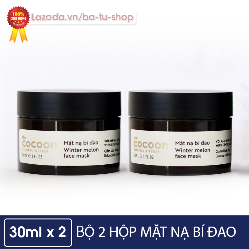 BỘ 2 Mặt Nạ Bí Đao Giảm Mụn The Cocoon 30ml x2 mẫu mới