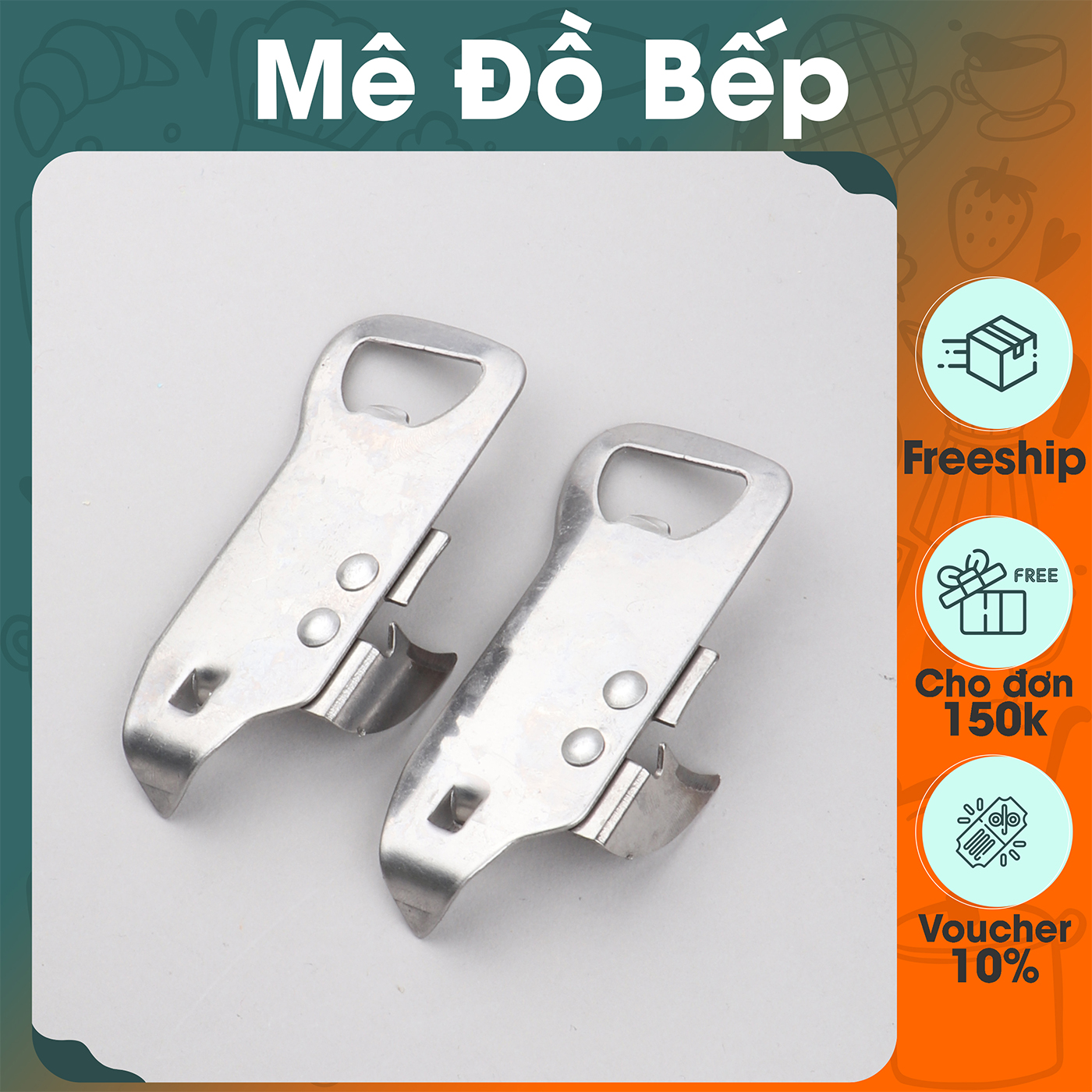 Dụng cụ khui đồ hộp, khui chai inox Bam House đa năng tiện lợi cao cấp KDH01 – Gia dụng bếp