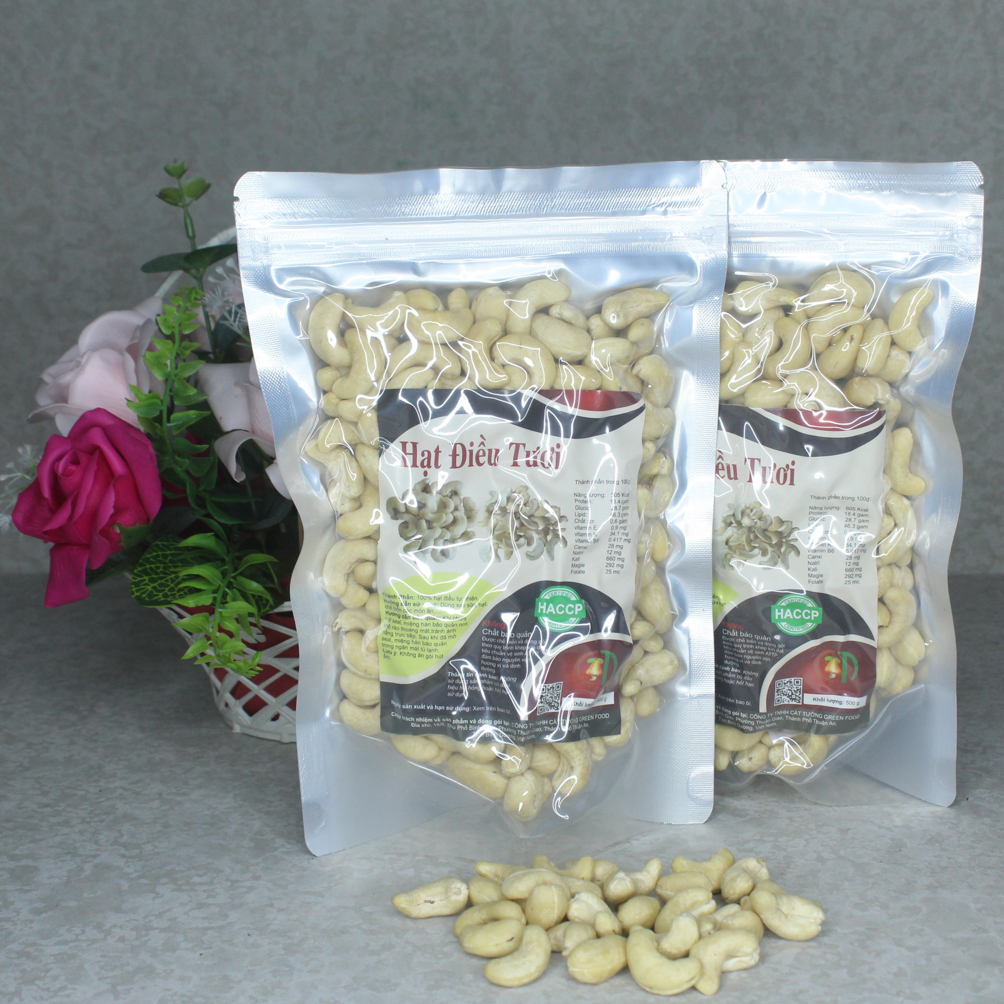 1kg hạt điều nguyên sống bóc lụa, điều tươi nhân trắng, hàng mới