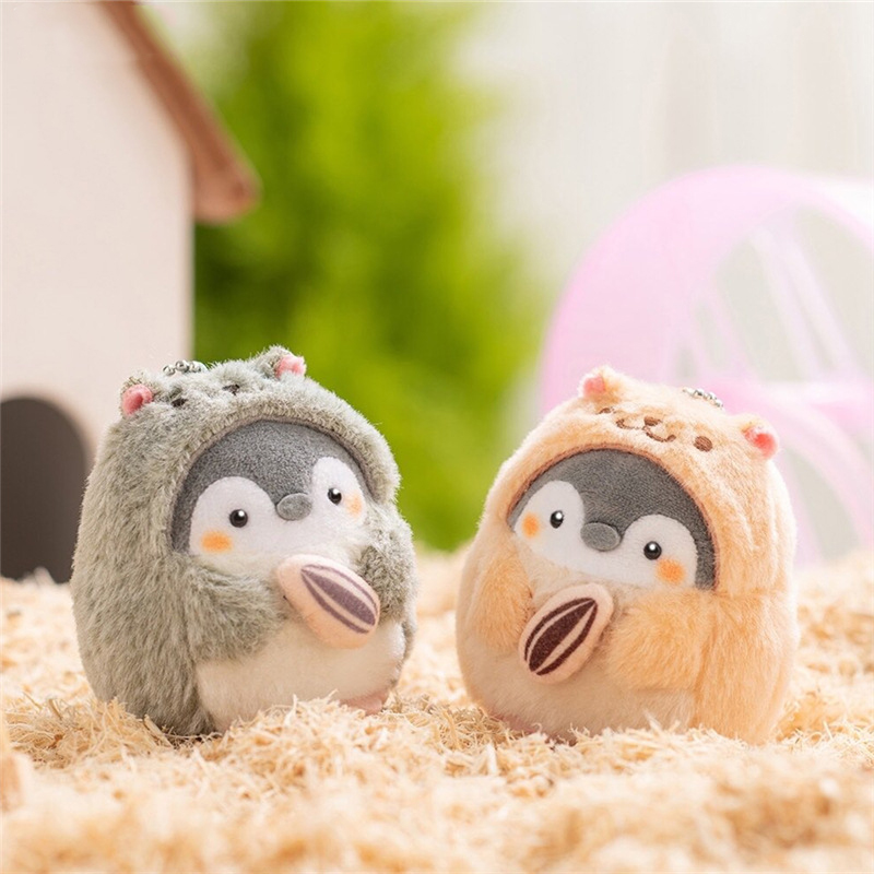 Cute 3147in Koupen Chan Hamster Penguin Plush Toy Soft Keychain Mini Pendant