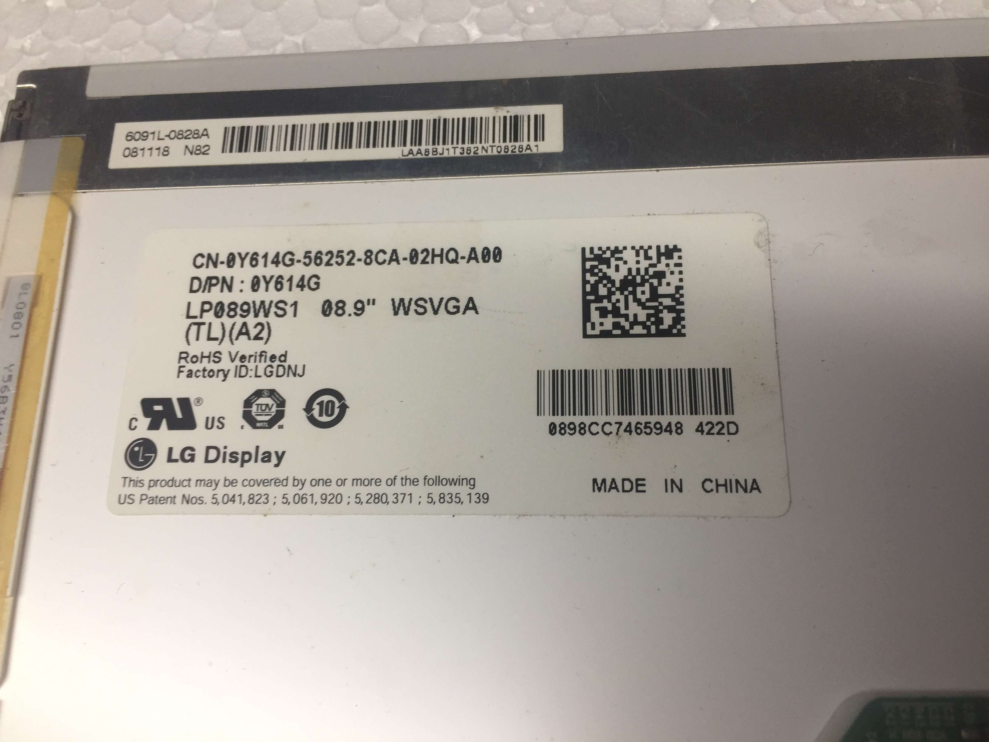 Màn hình led laptop 8.9 in wide 40 pin lỗi 1 sọc