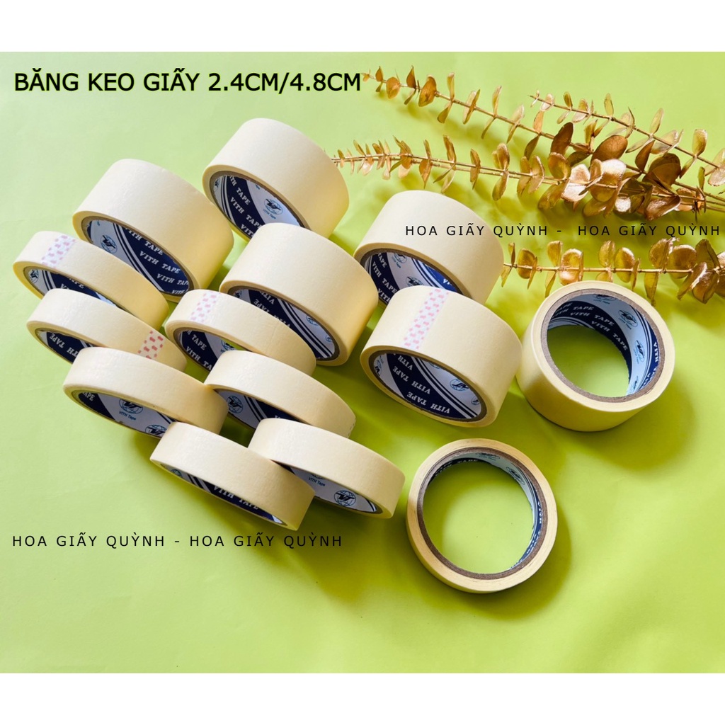 Băng keo giấy 2.4cm/4.8cm