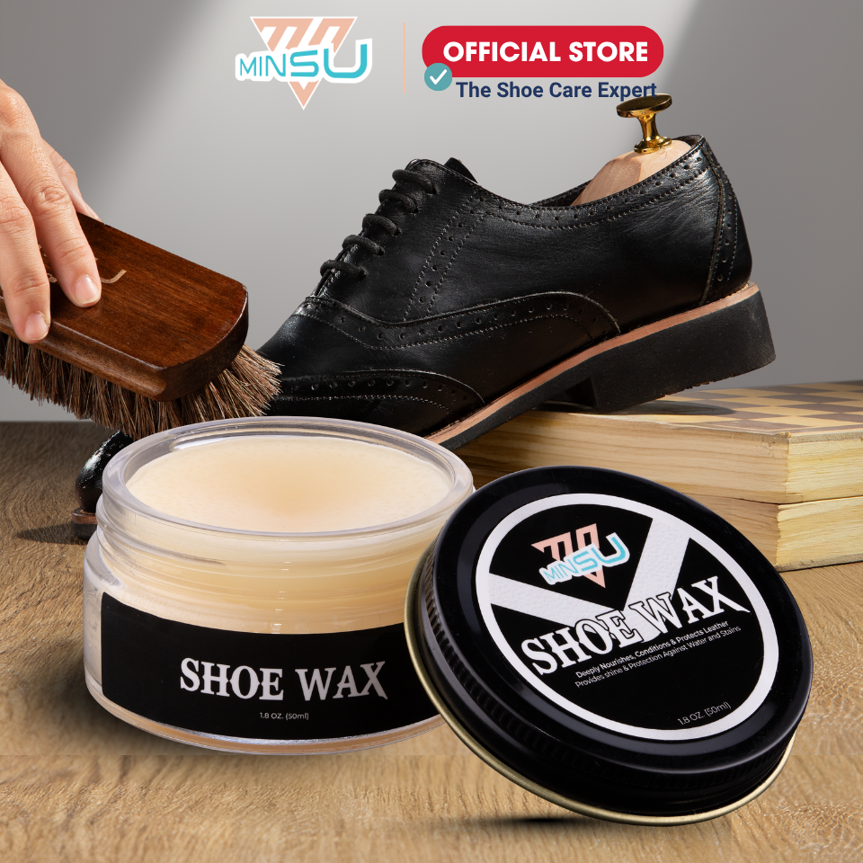 MINSU Premium Shoe Wax - Sáp Dưỡng Và Bảo Vệ Đồ Da Cao Cấp M7966 Giúp Nuôi Dưỡng, Phục Hồi Và Tạo Lớp Bảo Vệ Chống Nước, Vết Ố, Giữ Cho Da Giày Và Đồ Da Luôn Sáng Bóng, Sang Trọng Và Bền Đẹp Theo Thời Gian.