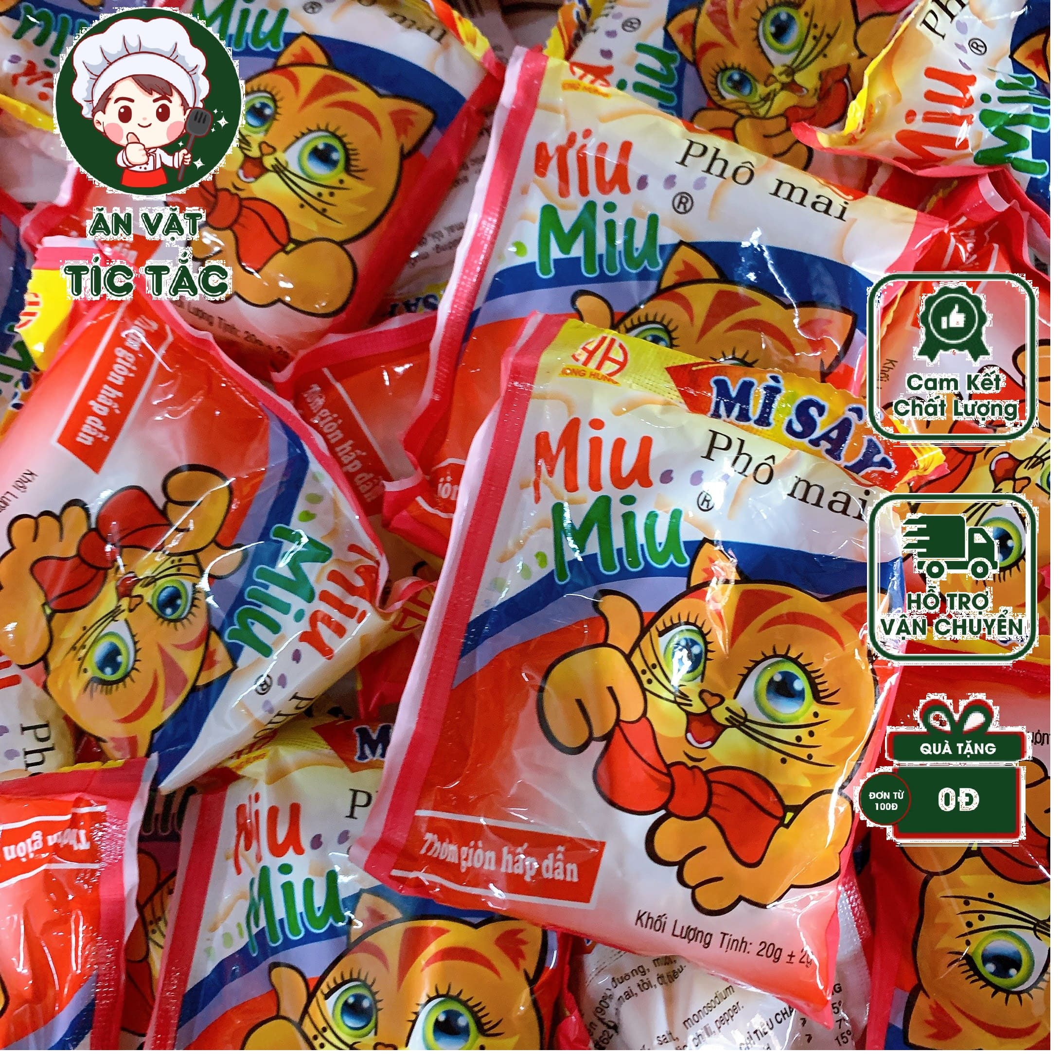 Mì tôm trẻ em miu miu phô mai gói 20g dùng thử